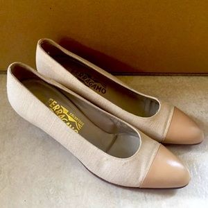 Salvatore Ferragamo Heels nude tan cream 6